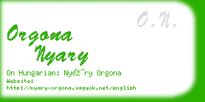 orgona nyary business card